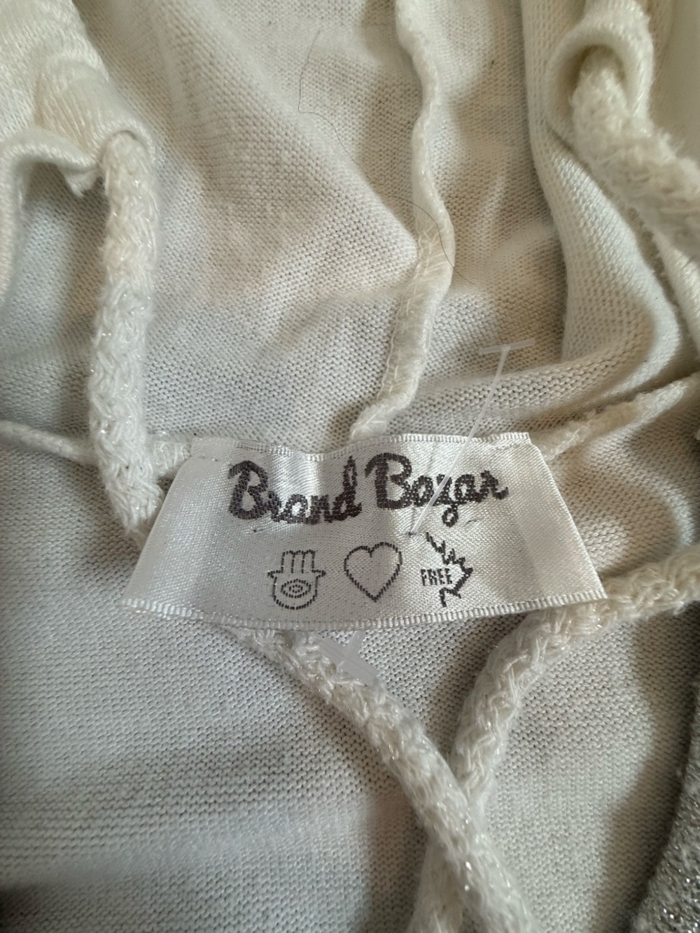 Brand Bazar White Hooded Tunic Top Made in Italy Size M - Picture 4 of 9
